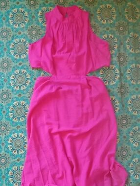 sofia by sofia vergara Hot Pink Maxi Dress with Cutout Waist